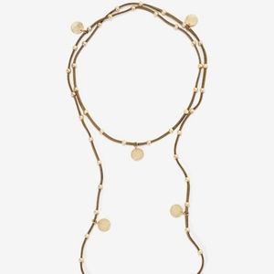 White House Black Market Brown Lariat Necklace